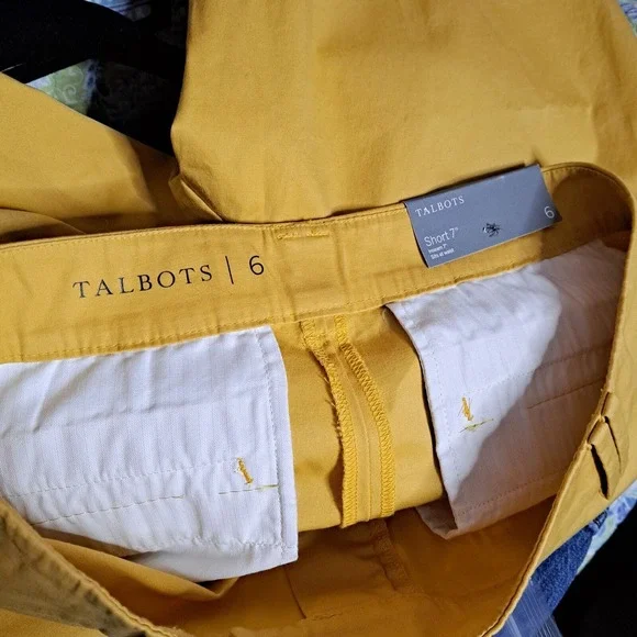 Talbots 7” Yellow Women's Shorts - Picture 4 of 13